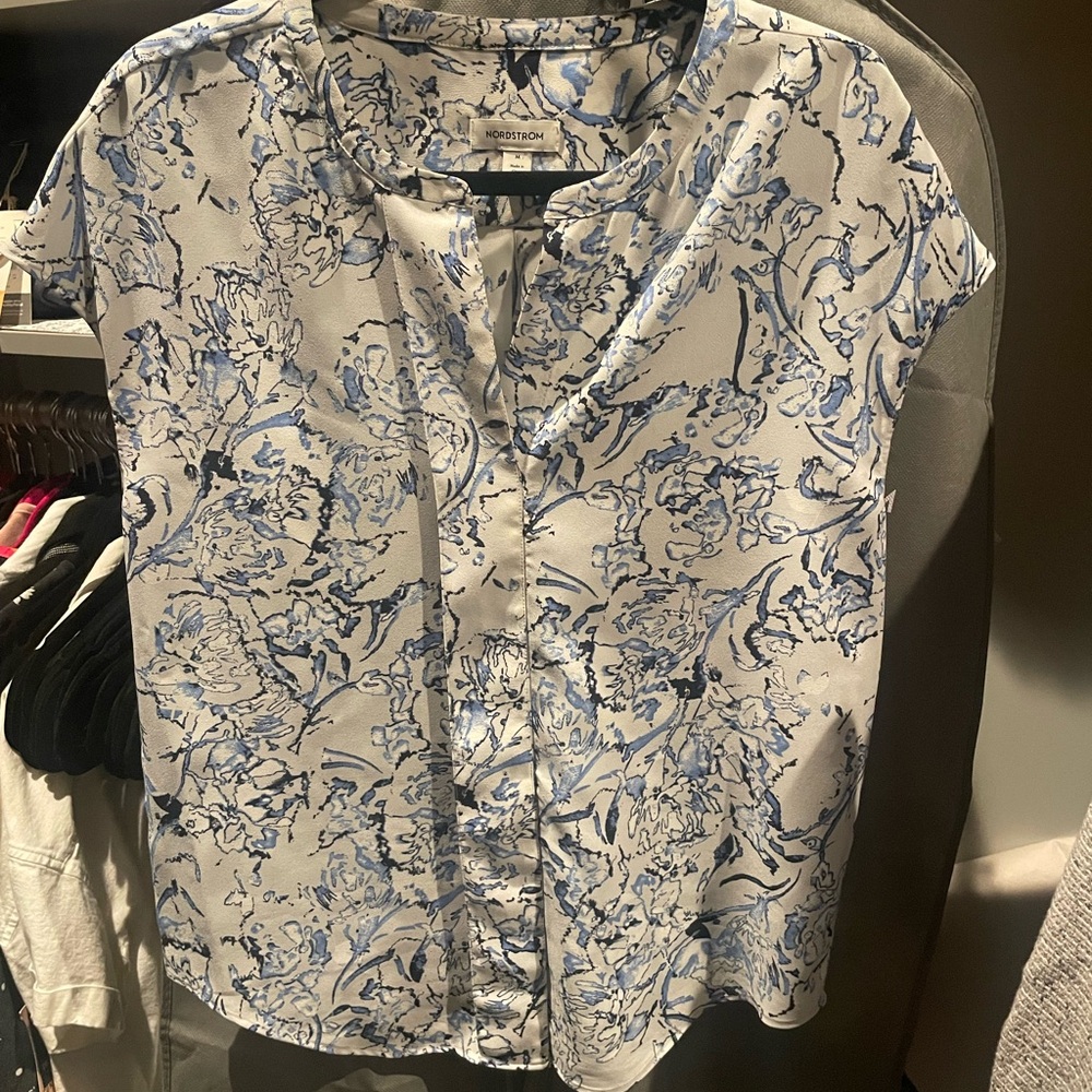 Nordstrom Pleat Front Woven top